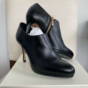 L.K. Bennet black leather heeled boot shoe